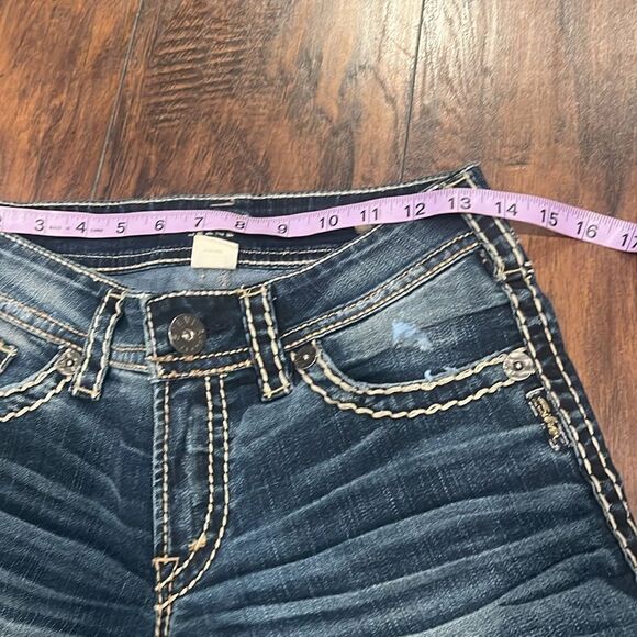 Silver jeans Suki Surplus bootcut jeans size 28/32 chunky  stitch in EUC - Picture 9 of 14